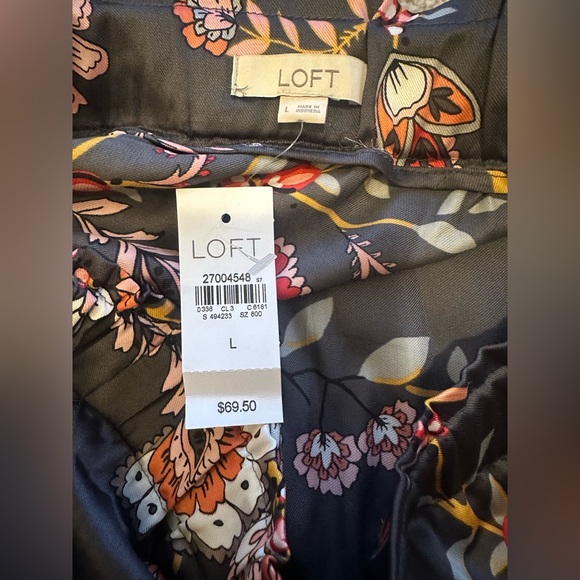 LOFT Black Floral Pencil Skirt - Picture 4 of 4